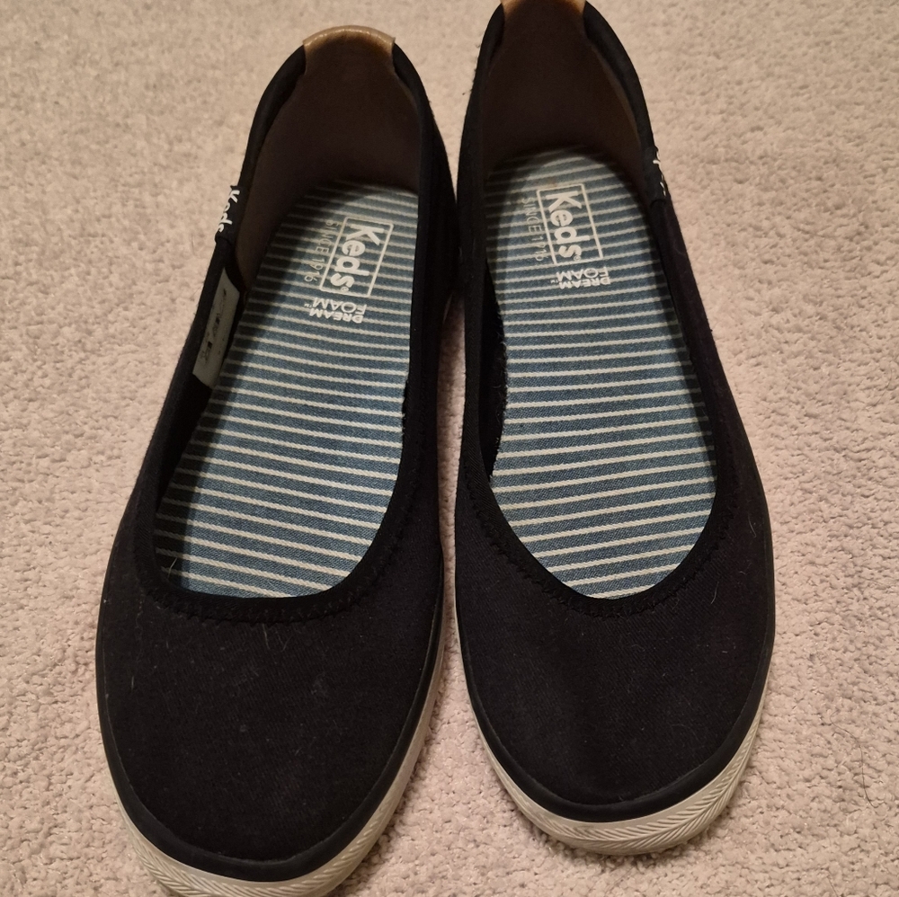 Keds Bryn Black Slip-On Flats Dream Foam Comfort Size 7 - Picture 2 of 5